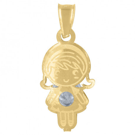 14K GOLD BABY GIRL PENDANT