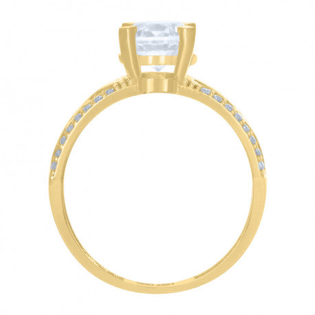 14K GOLD INFINITY TRIO SET RING