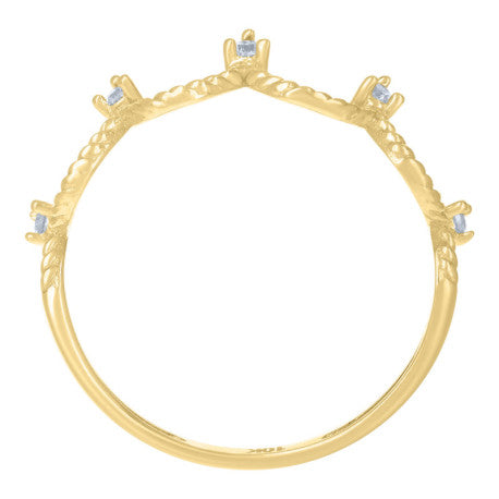 14K GOLD TIARA RING