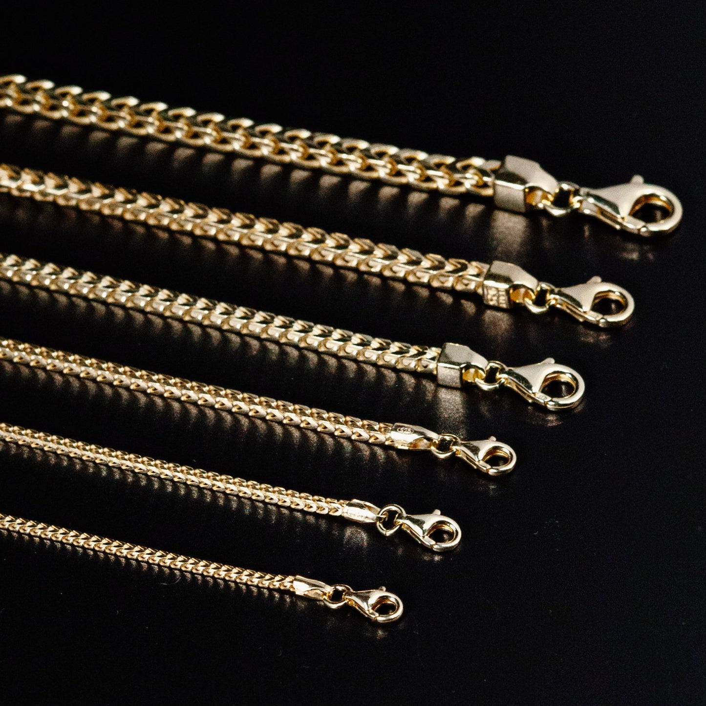 14K GOLD SOLID FRANCO BRACELETS