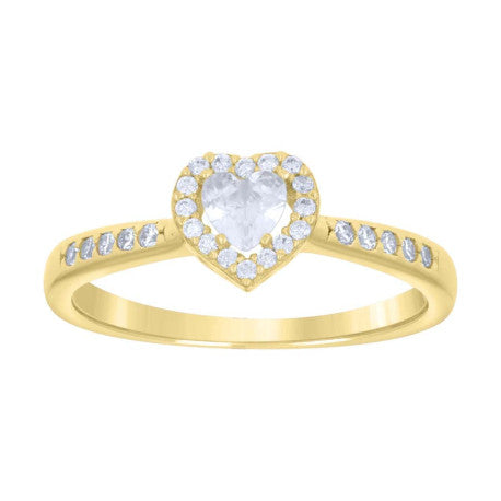 10K GOLD HEART RING