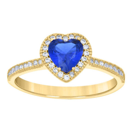 14K GOLD HEART RING