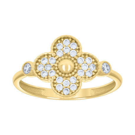 10K GOLD CLOVER RING