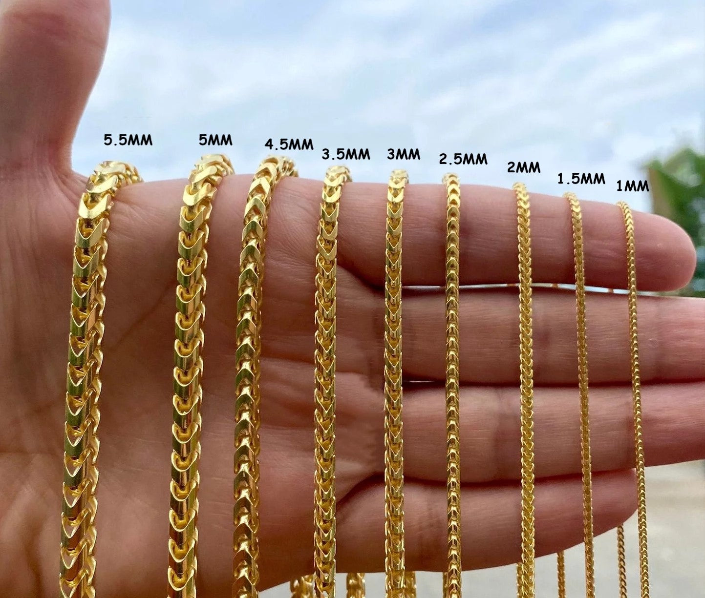 14K GOLD SOLID FRANCO BRACELETS