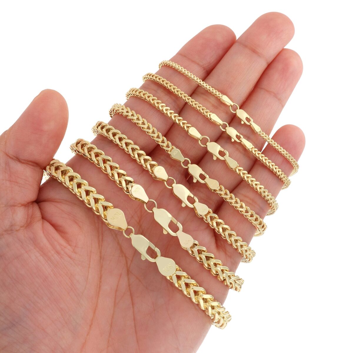 10K GOLD HOLLOW FRANCO CHAINS