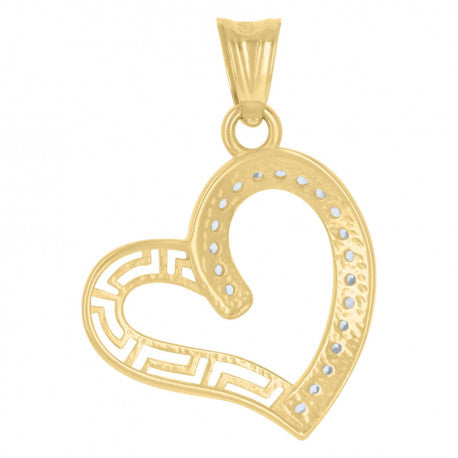 10K GOLD VERSACE HEART PENDANT