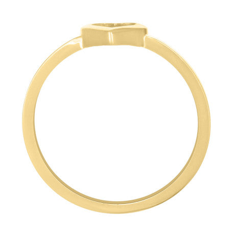 10K GOLD WOMEN HEART RING PENDANT