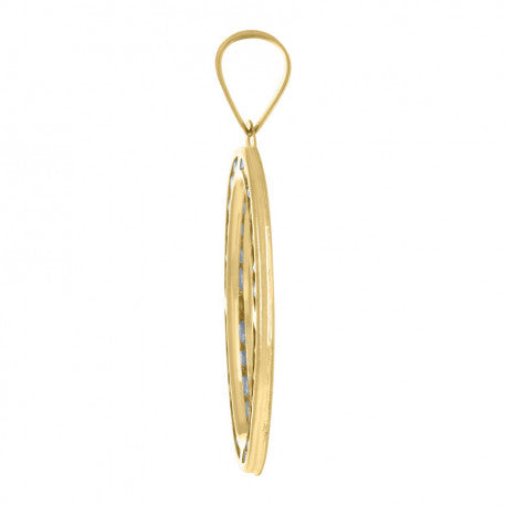 14K GOLD OVAL PORTRAIT PENDANT