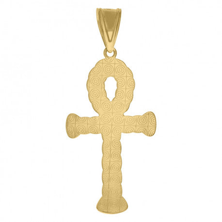 14K GOLD EGY ANKH CROSS PENDANT