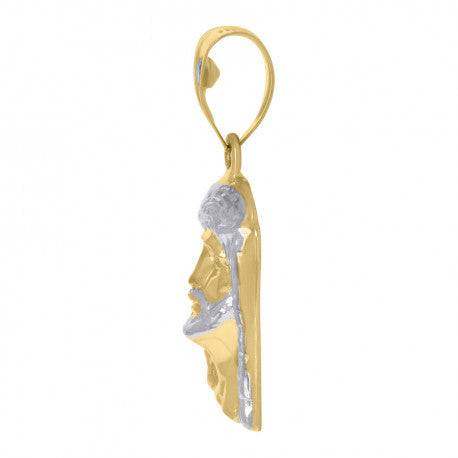 14K GOLD JESUS FACE PENDANT