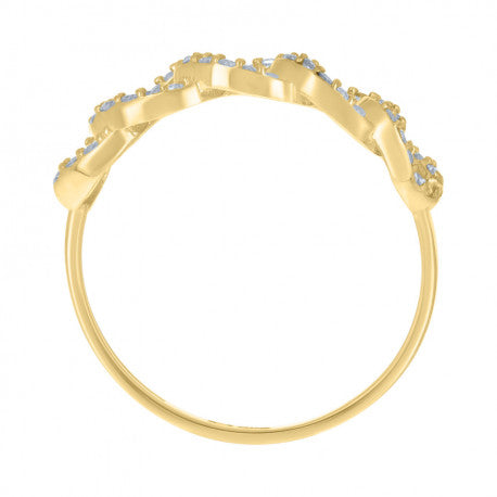 14K GOLD TWO-TONE FASHION RING