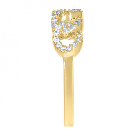 14K GOLD TWO-TONE FASHION RING