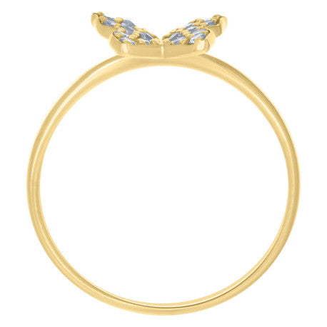 14K GOLD BUTTERFLY RING