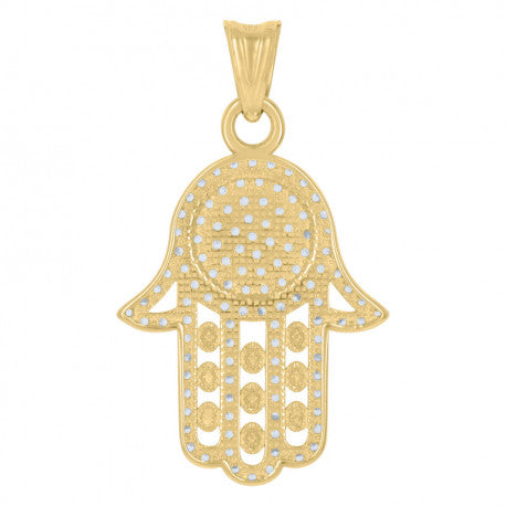 10K GOLD HAMSA PENDANT