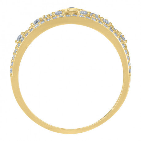 14K GOLD 15TH CROWN RING