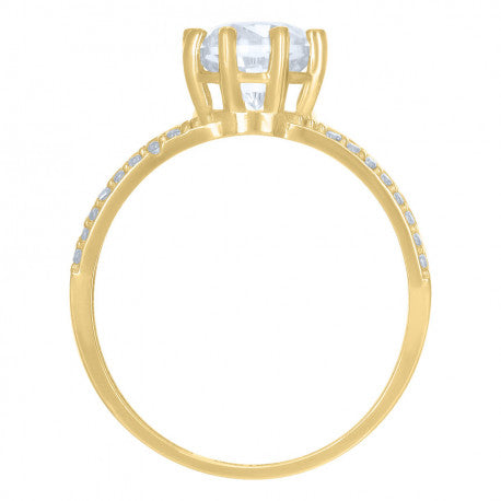10K GOLD HEARTS DUO BRIDAL RING SET