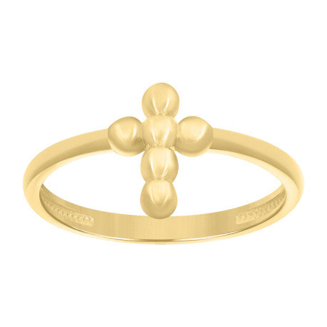 10K GOLD CROSS RING