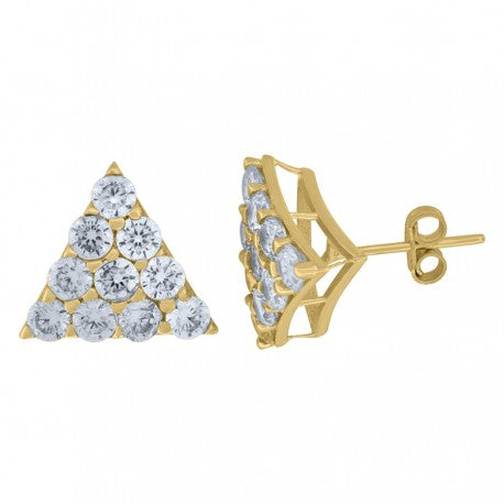 10K GOLD TRIANGLE EARRINGS