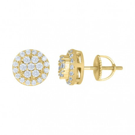 925 SILVER CIRCLE FLOWER EARRINGS