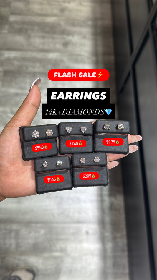 14K+LAB GROW DIAMONDS EARRINGS