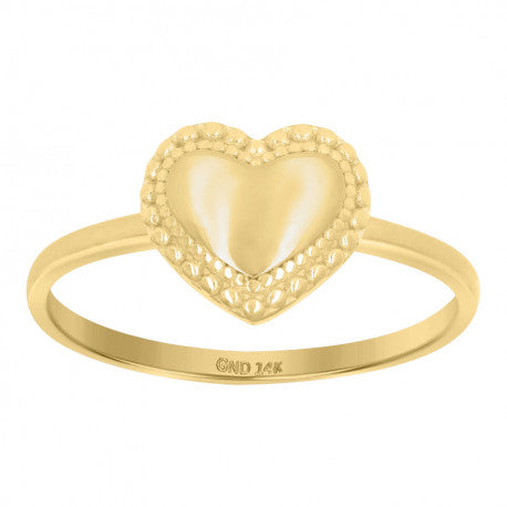 10K GOLD HEART RING