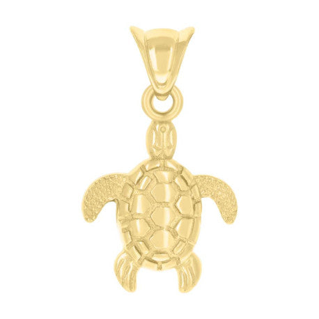 14K GOLD TURTLE PENDANT