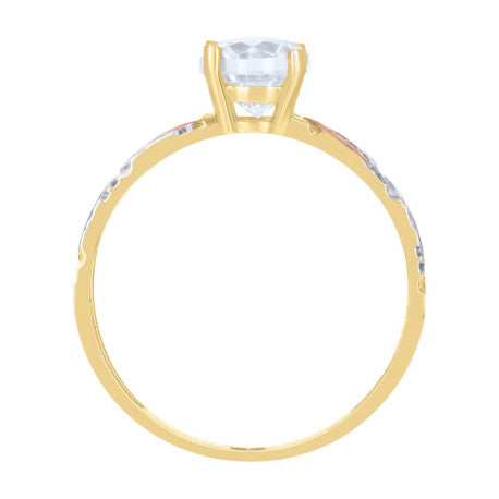 10K GOLD TRI-COLOR DUO BRIDAL SET RING