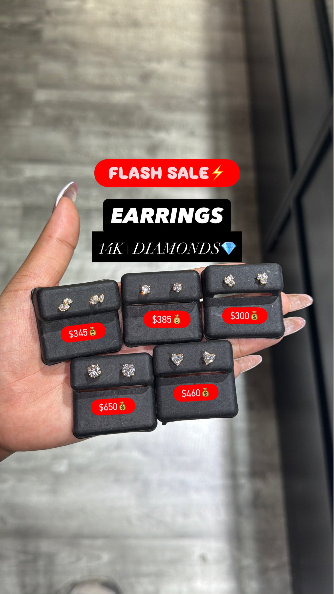14K+LAB GROW DIAMONDS EARRINGS