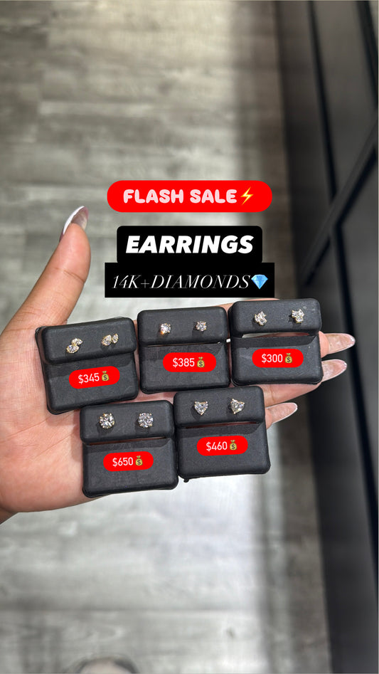 14K+LAB GROW DIAMONDS EARRINGS