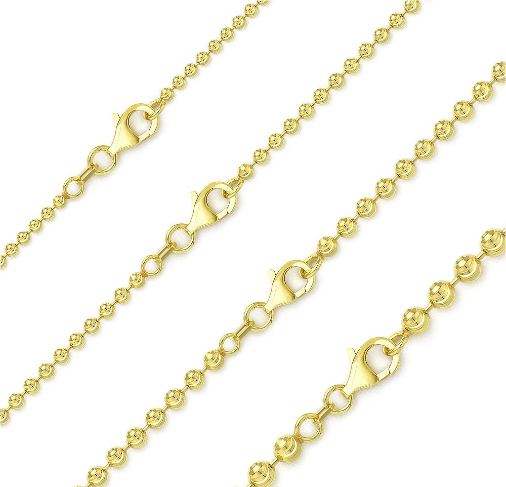 10K GOLD MOON CUT CHAINS