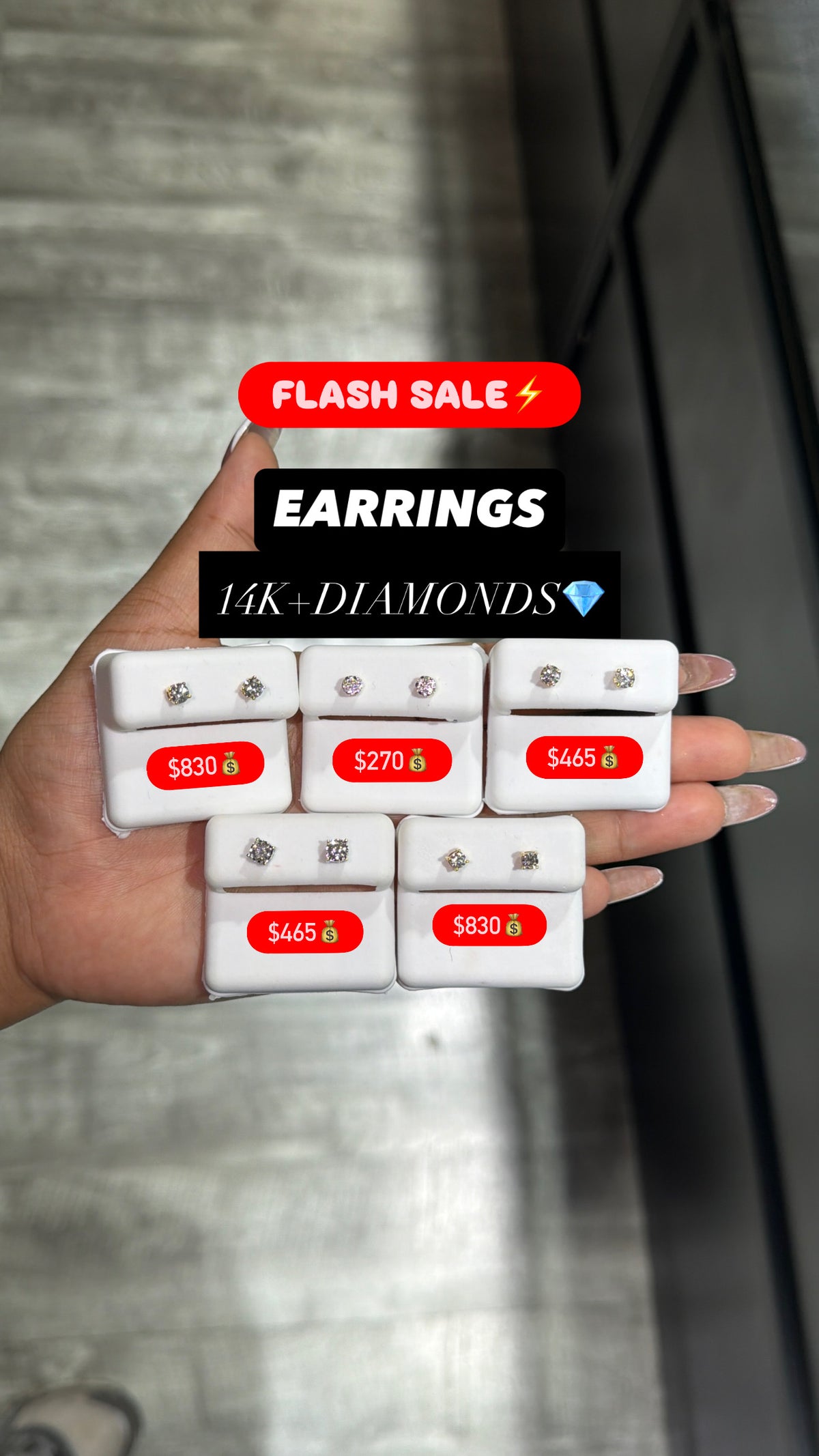 14K+NATURAL DIAMONDS EARRINGS