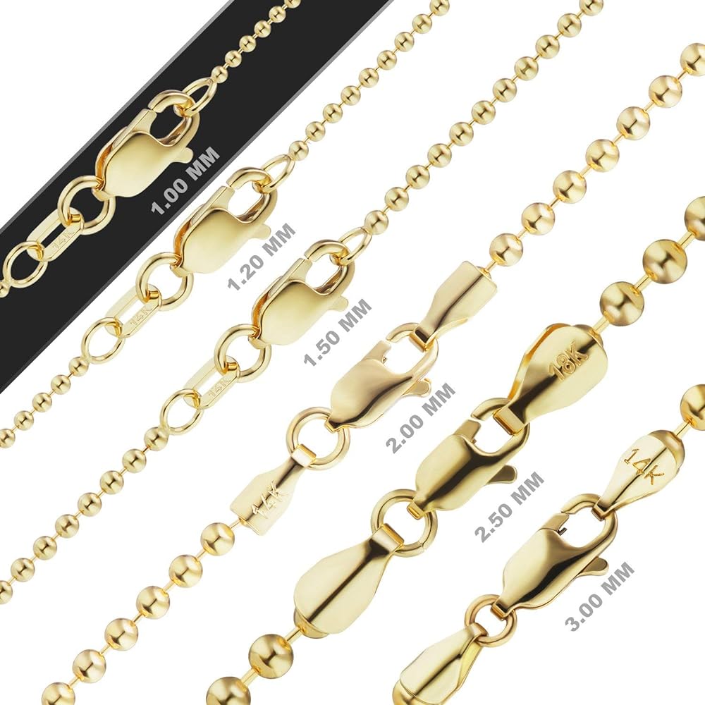 14K GOLD MOON CUT CHAINS