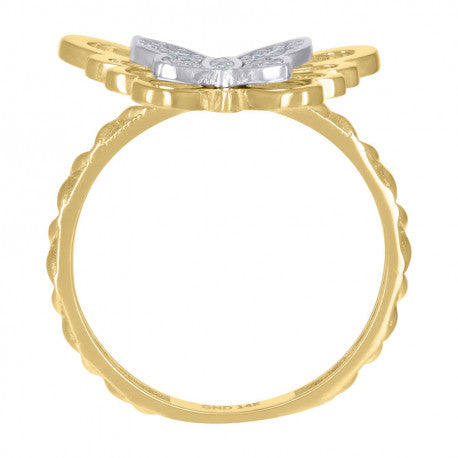 14K GOLD BUTTERFLY RING