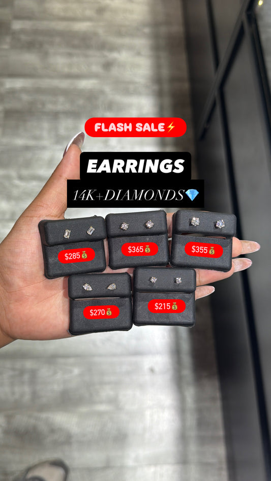 14K+LAB GROW DIAMONDS EARRINGS