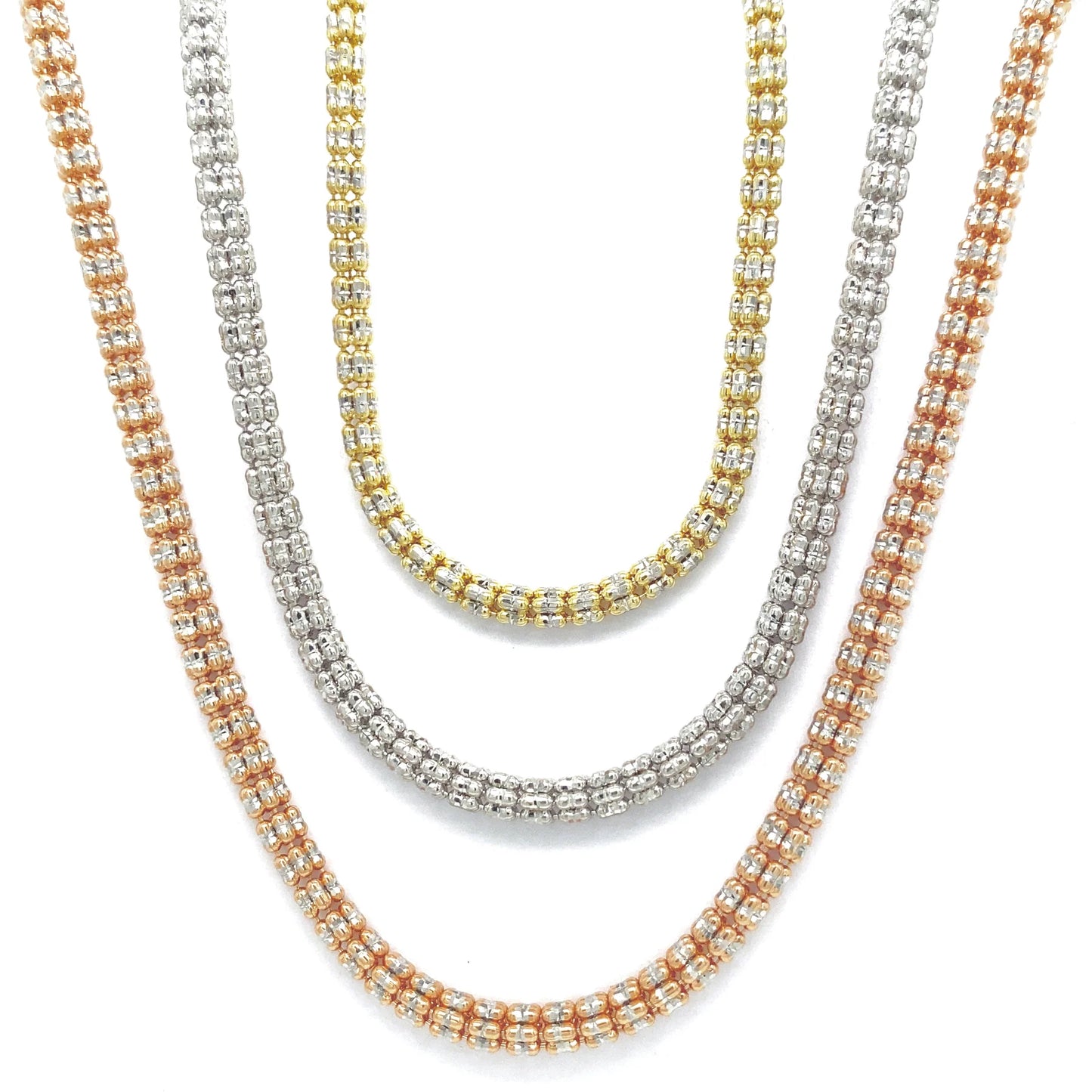 14K GOLD ICE CHAIN (FANCY)