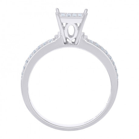 925 SILVER SQUARE HEAD BRIDAL RING