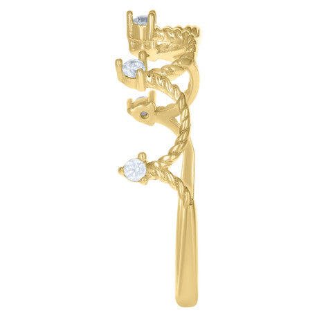 14K GOLD TIARA RING