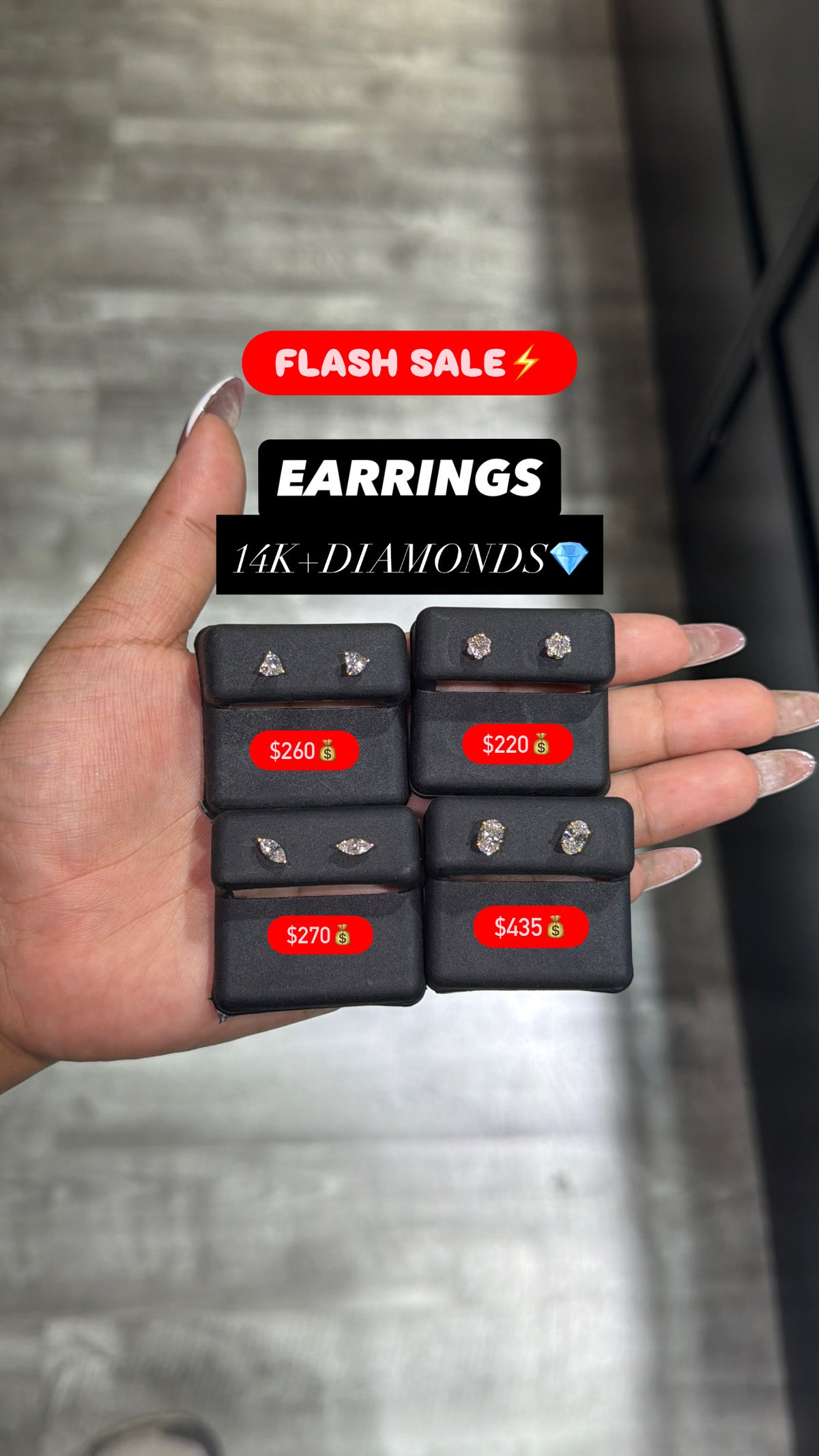 14K+LAB GROW DIAMONDS EARRINGS