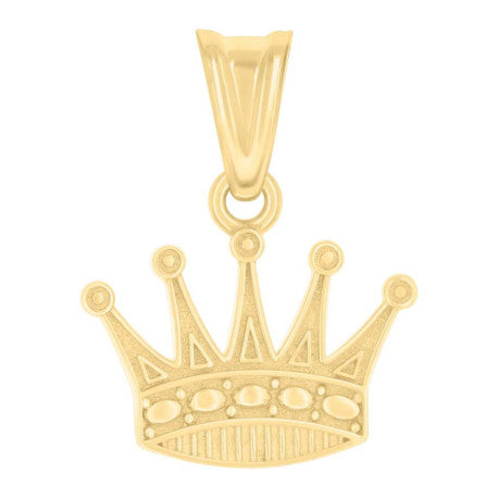 14K GOLD CROWN PENDANT