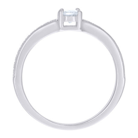 925 Silver Womens Oval Engagement Ring