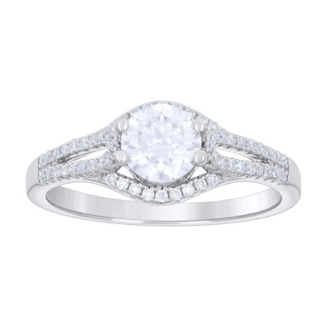 925 Silver Womens Fashion Engagement Ring