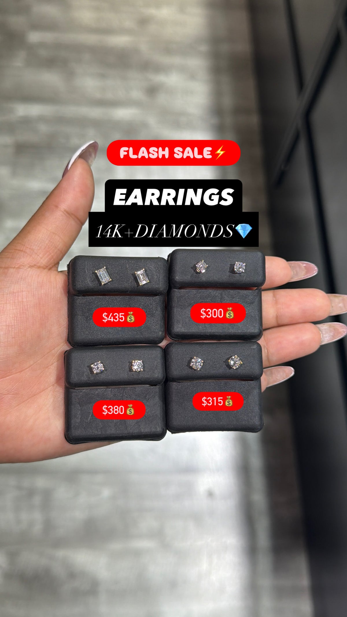 14K+LAB GROW DIAMONDS EARRINGS