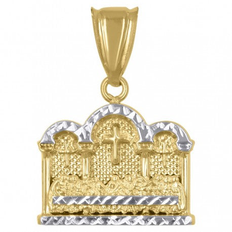 10K GOLD TWO-TONE HOLY DINNER PENDANT
