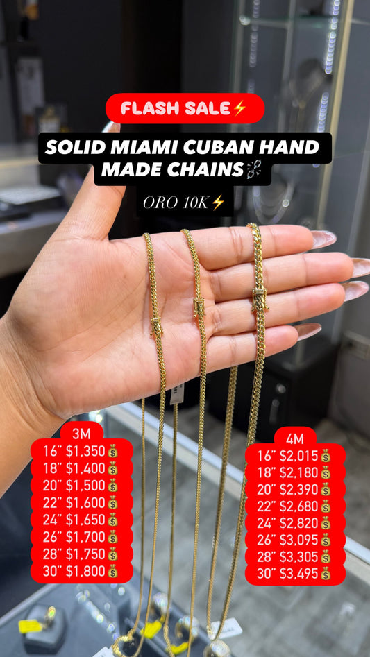 10K SOLID MIAMI CUBAN HAND MADE CHAINS