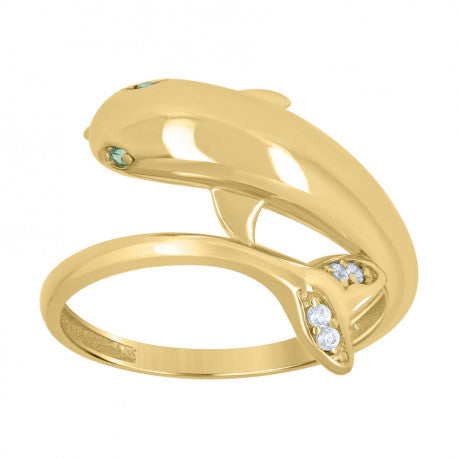 10K GOLD WOMEN DOLPHIN FASHION RING