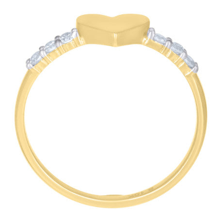 14K GOLD HEART RING