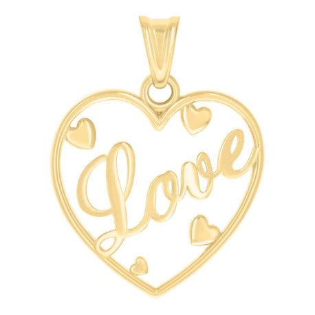 14K GOLD LOVE HEART PENDANT