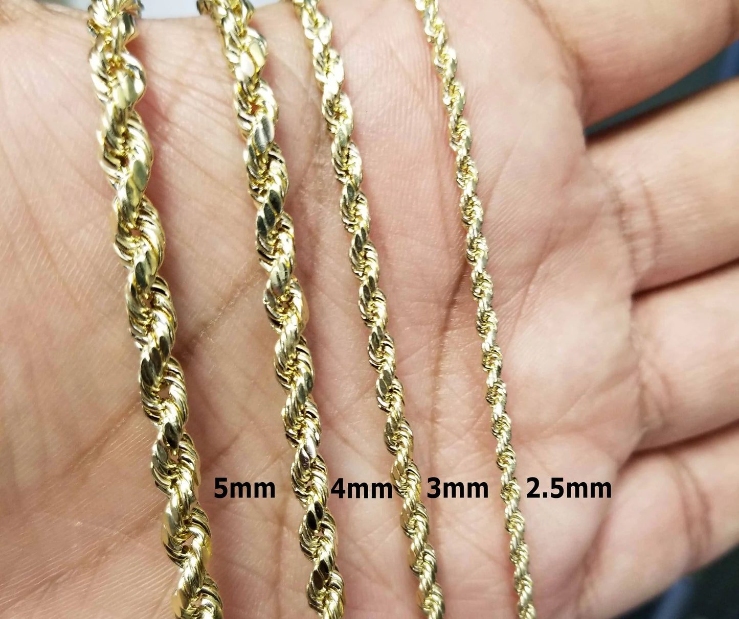 14K GOLD SOLID ROPE BRACELETS