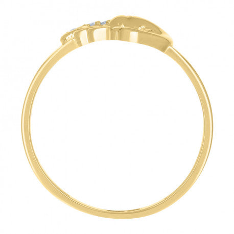 14K GOLD DOLPHIN HEART RING