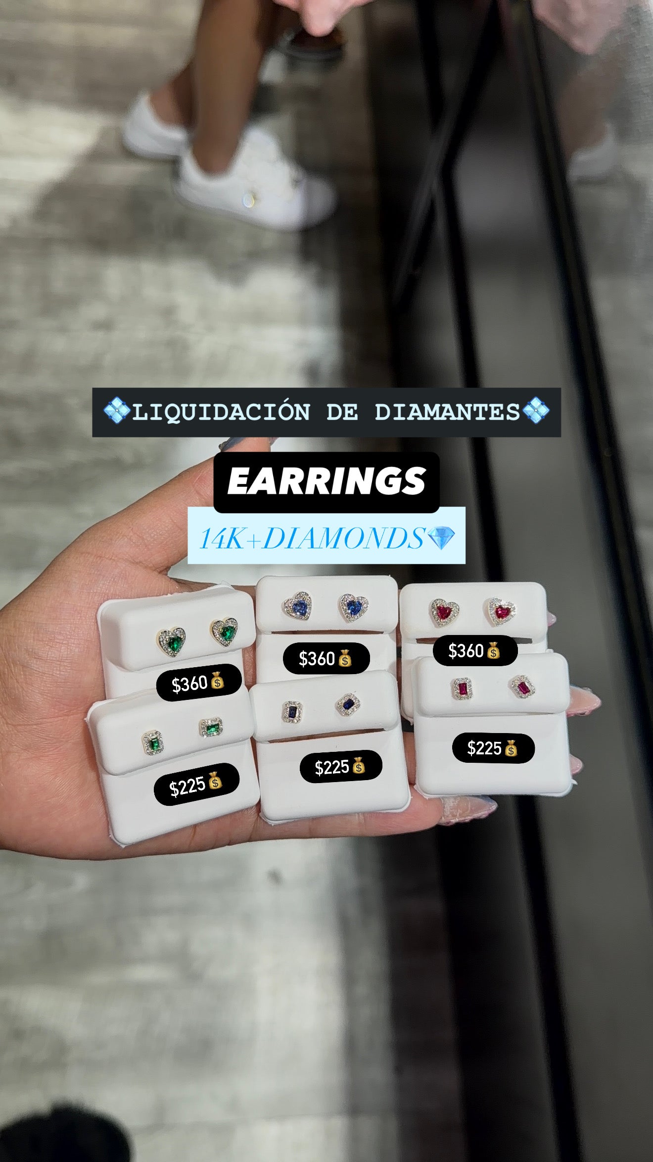 14K + DIAMONDS EARRINGS